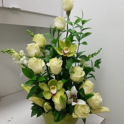 Composition “Tenderness” in a container.